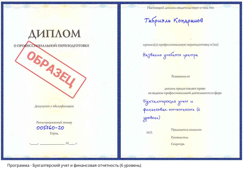 Бухгалтерский учет и финансовая отчетность (6 уровень) Новокузнецк