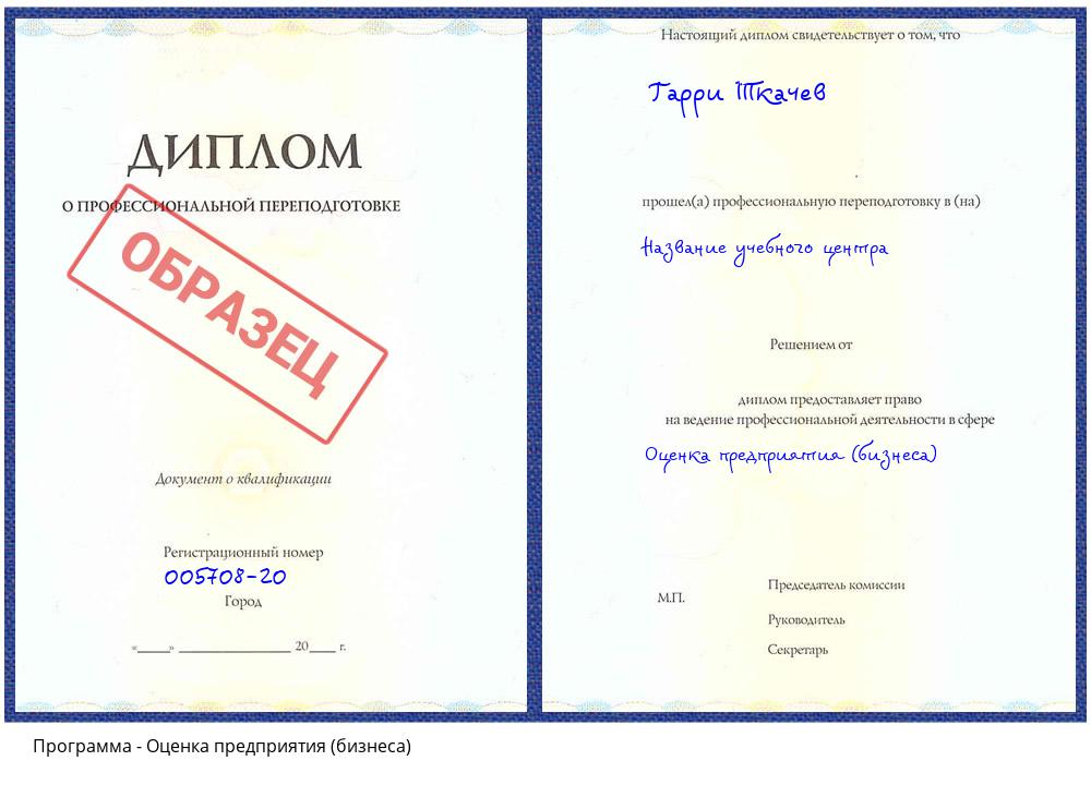 Оценка предприятия (бизнеса) Новокузнецк