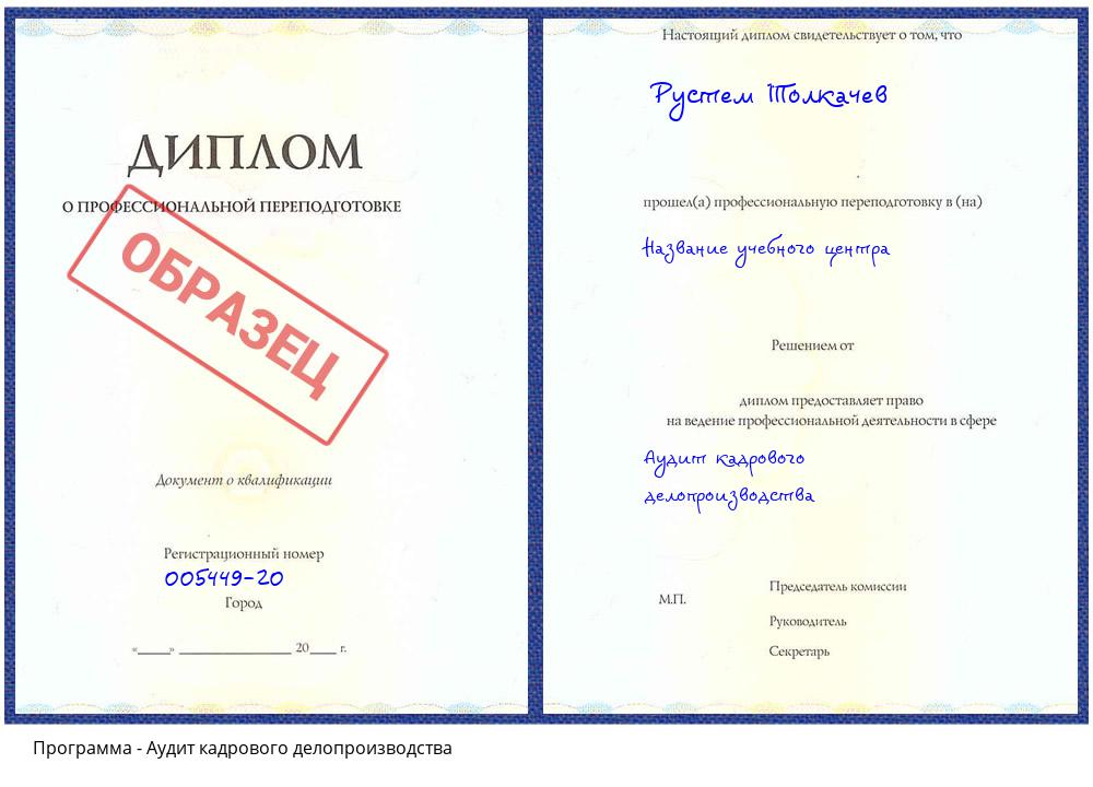 Аудит кадрового делопроизводства Новокузнецк
